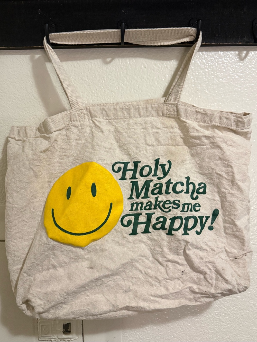 3 Holy matcha tote bags